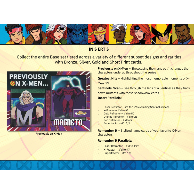 2025 Topps Finest X-Men 97 Hobby 8 Box Case