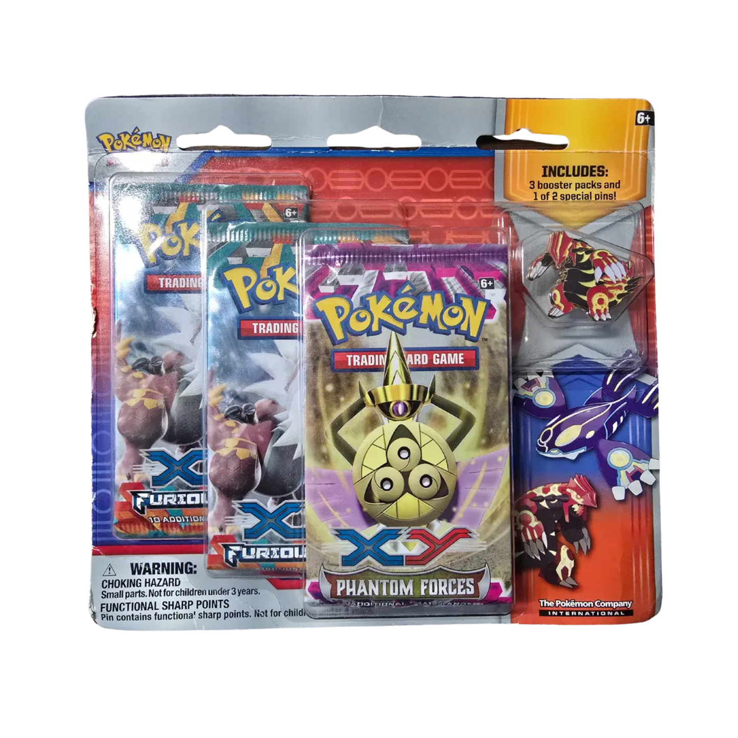 Phantom Forces & Furious Fists Collector’s Pin 3-Pack Blister [Primal Groudon]