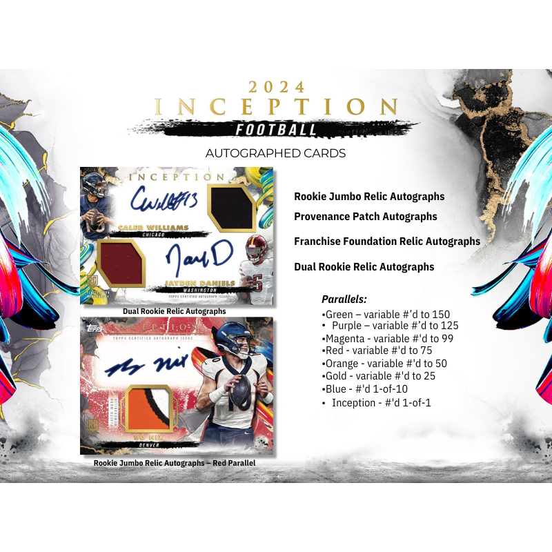 2024 Topps Inception Football Hobby Box